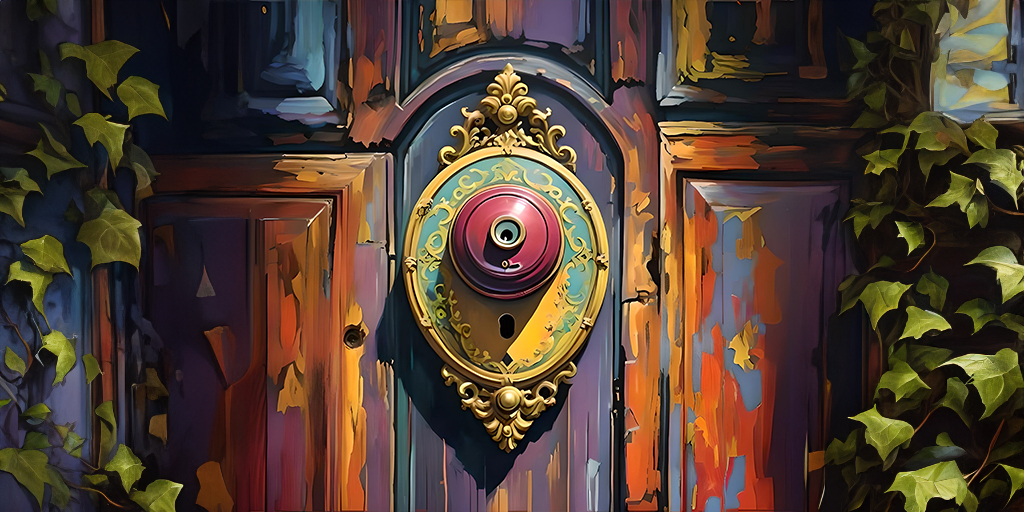 Illustration of an ornate doorknob symbolic of the concept of Affordances is UX design.